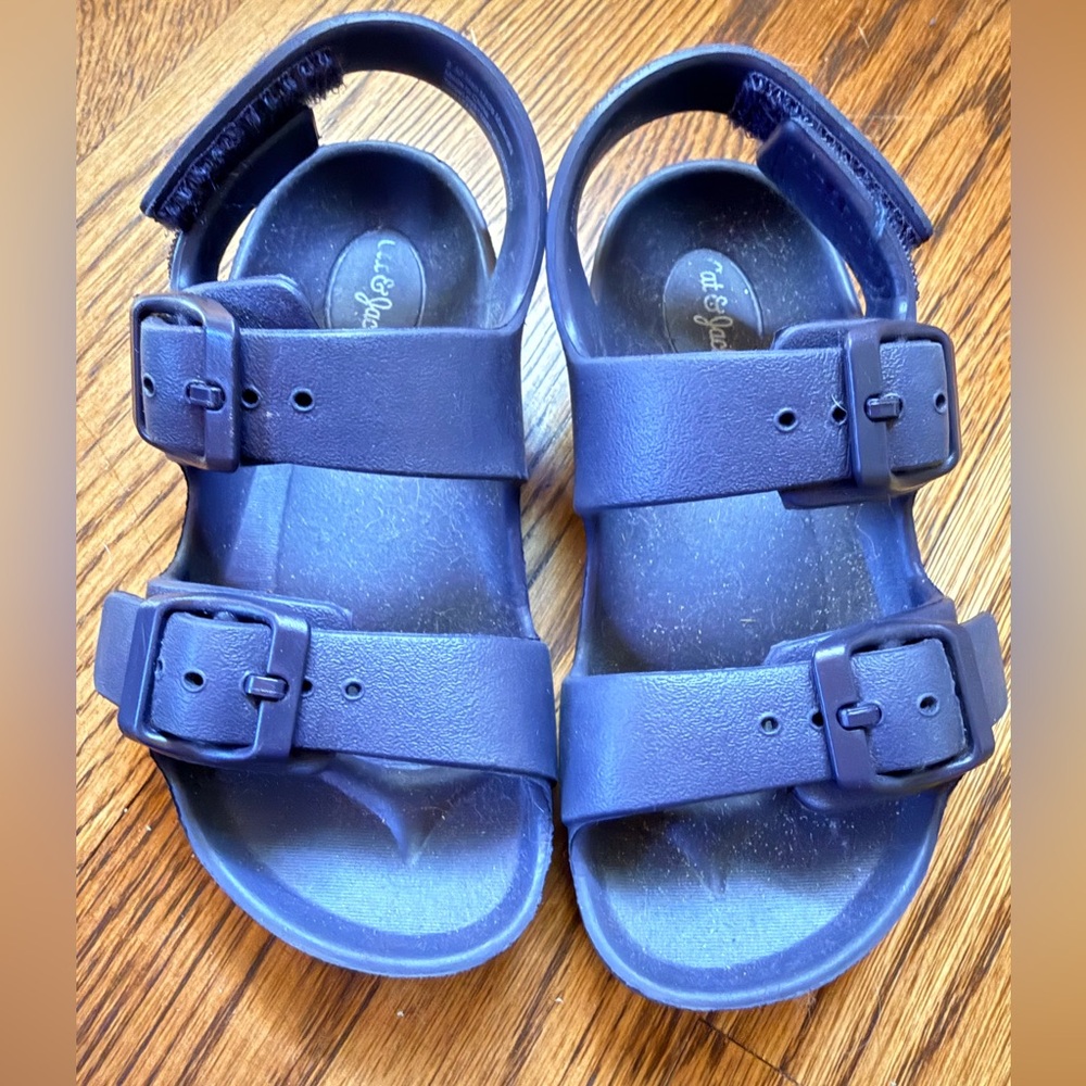 Cat & Jack Navy Double-Buckle Kids Sandals